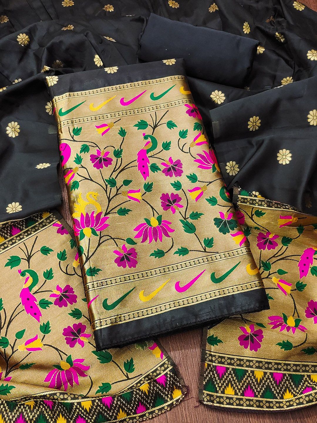 Rangtulika Ethnics Woven Design Unstitched Dress Material
