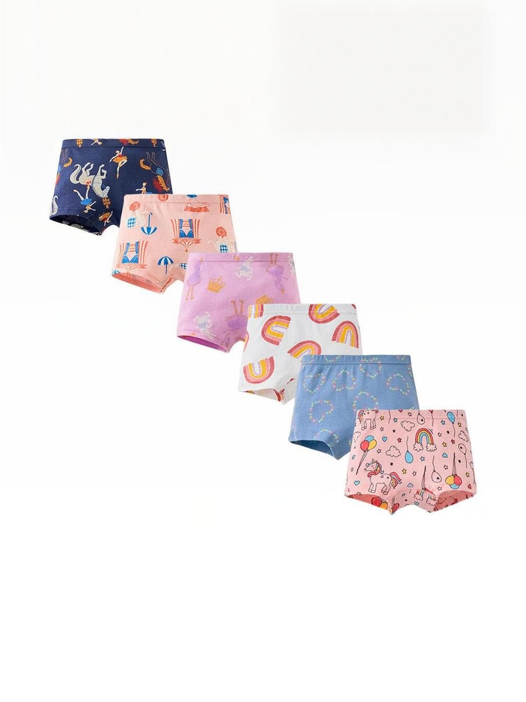 Teri Beri Set Of 6 Low-Rise Cotton Hipster Briefs