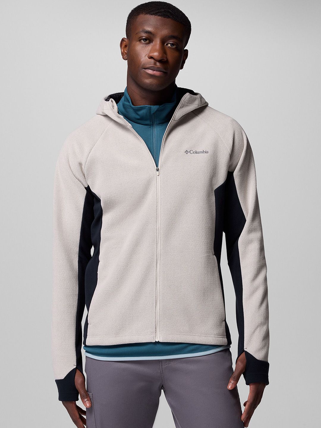 Buy Columbia Men Full Zip Fleece Colourblocked Lightweight Outdoor