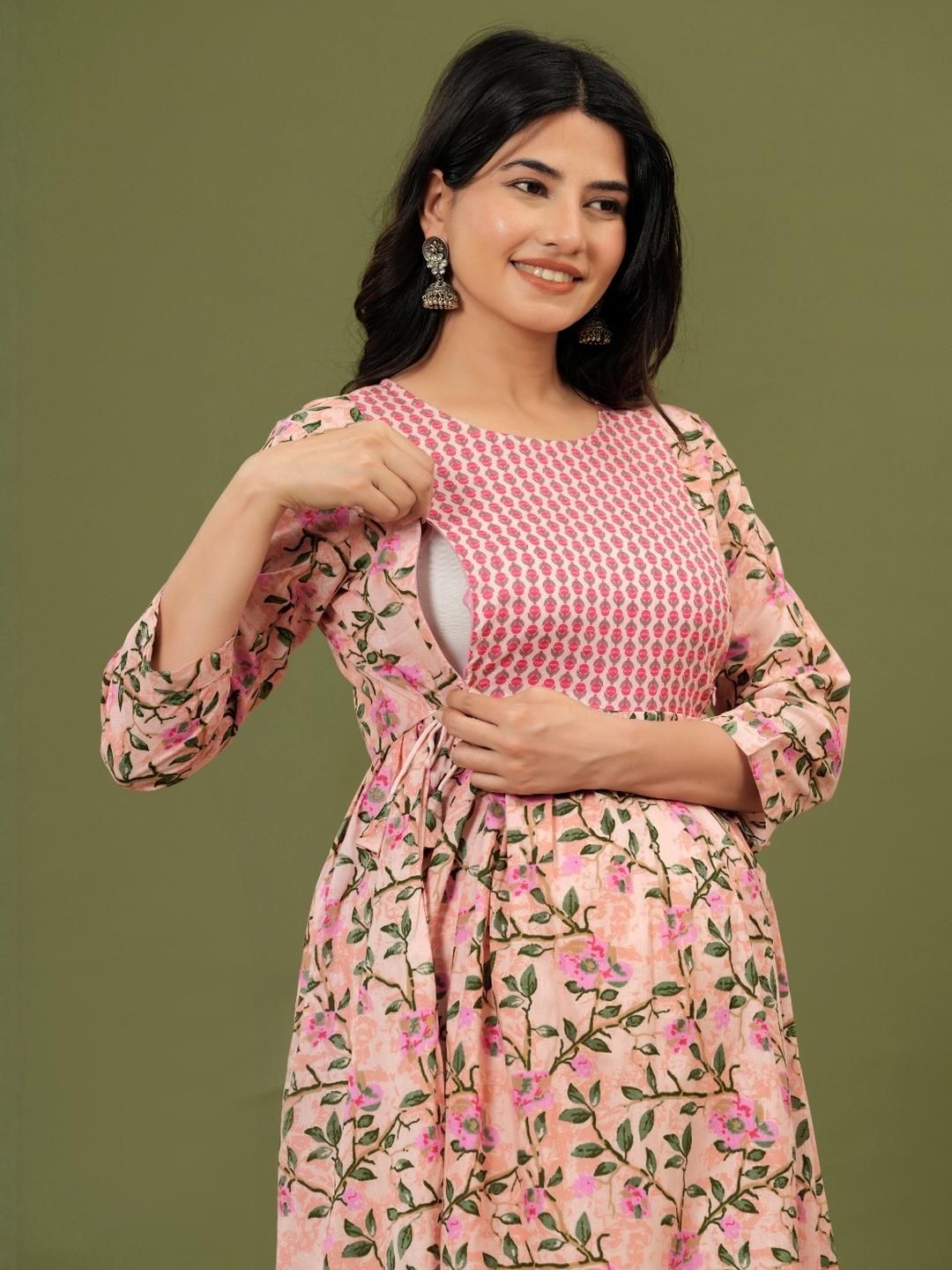 CLOTHYCORP Women Pink Kurtas
