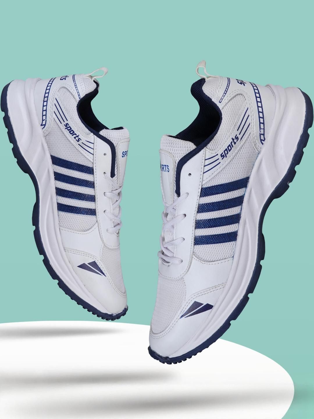 Free Kicks Men White Synthetic Marking Running Sports Shoes