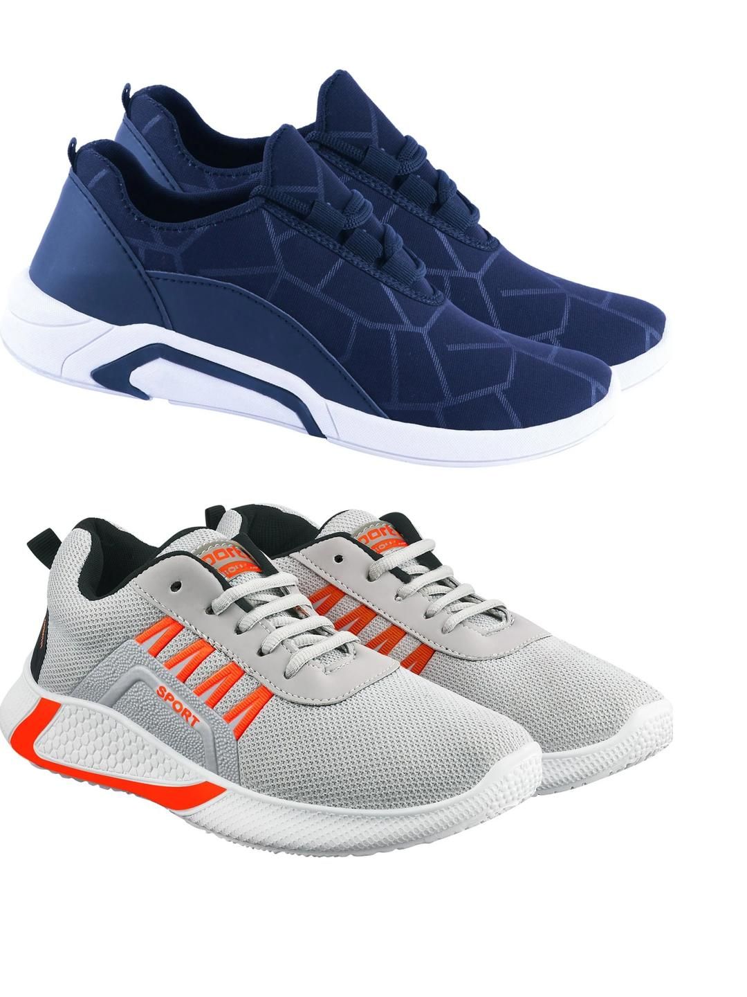 Free Kicks Men Multicoloured Mesh Marking Running Sports Shoes