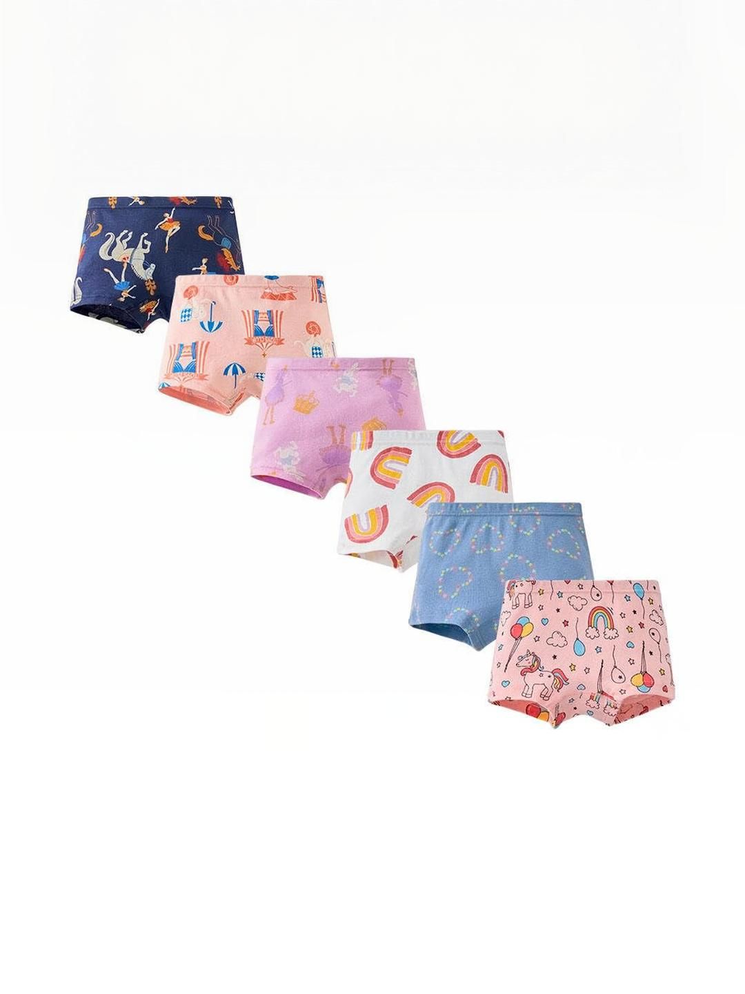 Teri Beri Set Of 6 Low-Rise Cotton Hipster Briefs