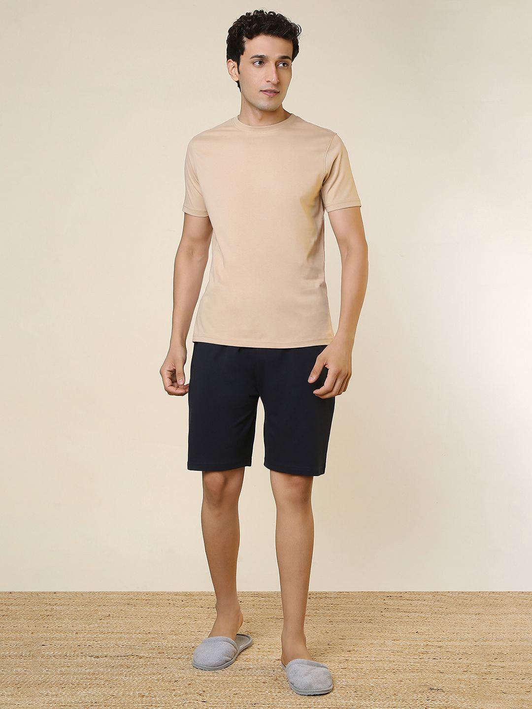 SleepZ by Raymond Cotton Round Neck T-Shirt & Shorts Night Suit