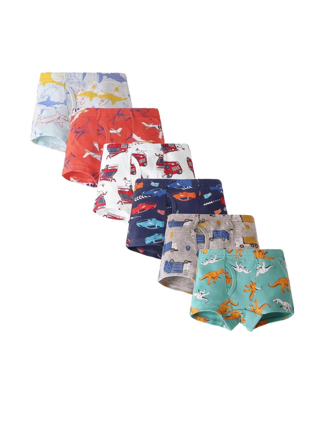 Teri Beri Set Of 6 Low-Rise Cotton Hipster Briefs
