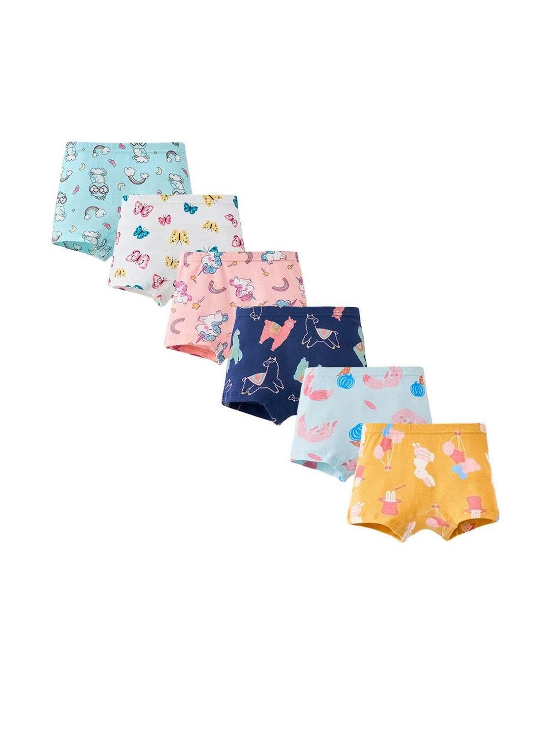 Teri Beri Set Of 6 Low-Rise Cotton Hipster Briefs