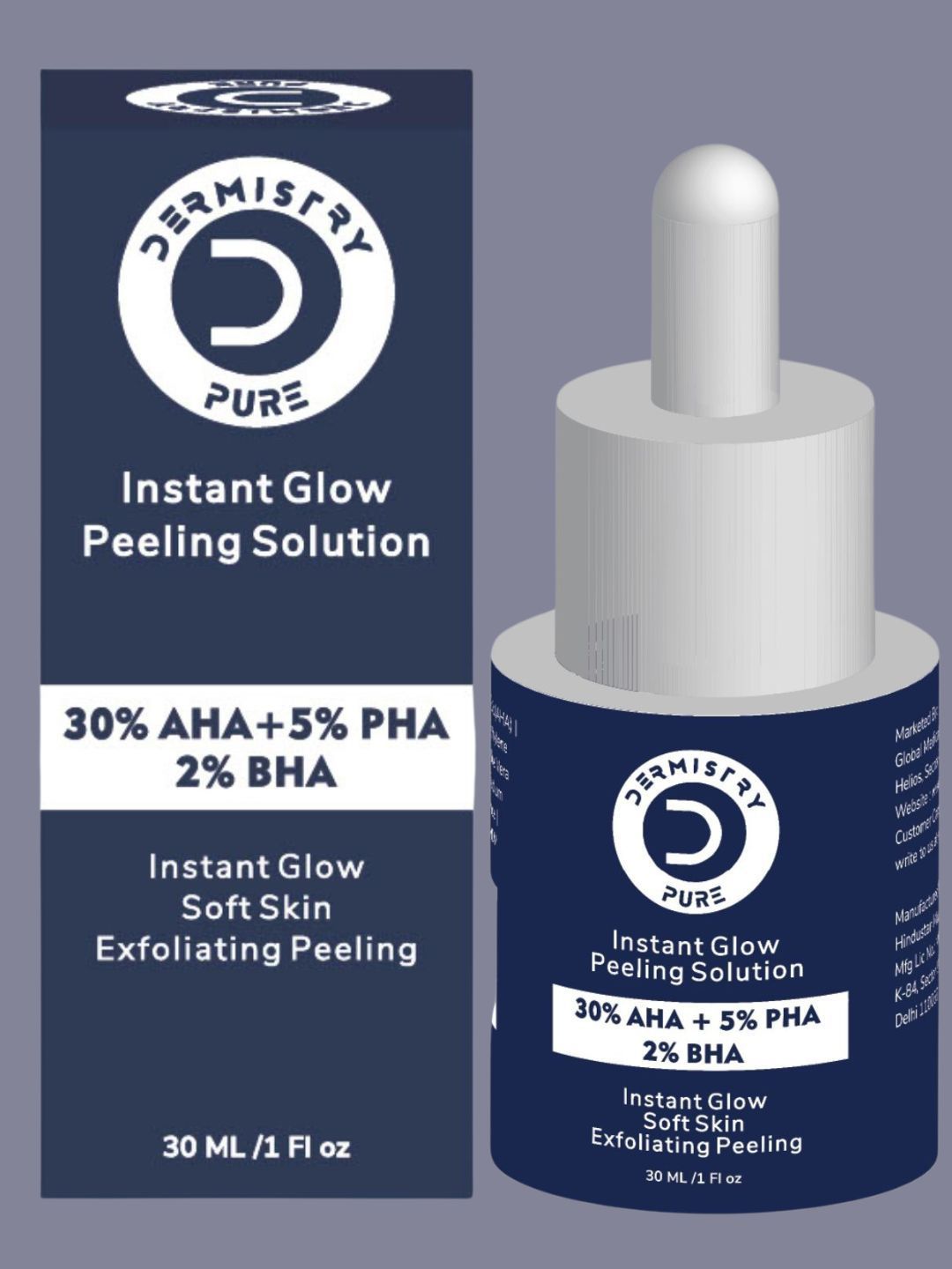 DERMISTRY DERMISTRY 30% AHA 5% PHA 2% BHA Peeling Solution Face Serum- 30 ml