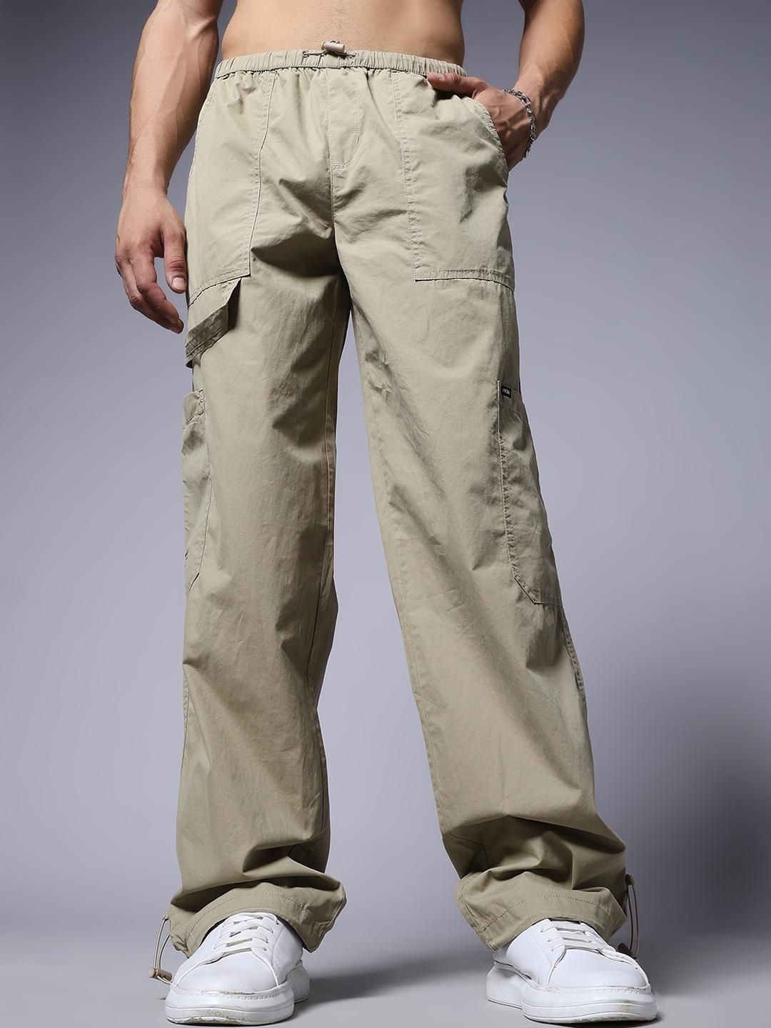 Buy PRONK Men Relaxed Fit Parachute Pants - Trousers for Men