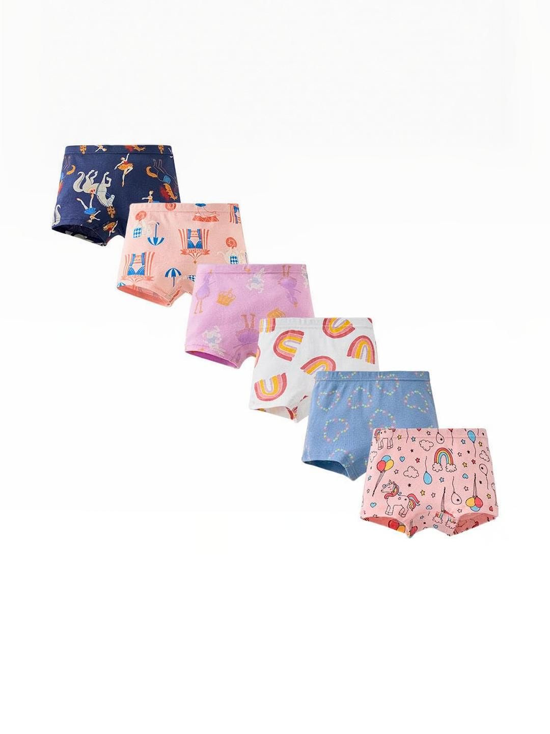 Teri Beri Set Of 6 Low-Rise Cotton Hipster Briefs
