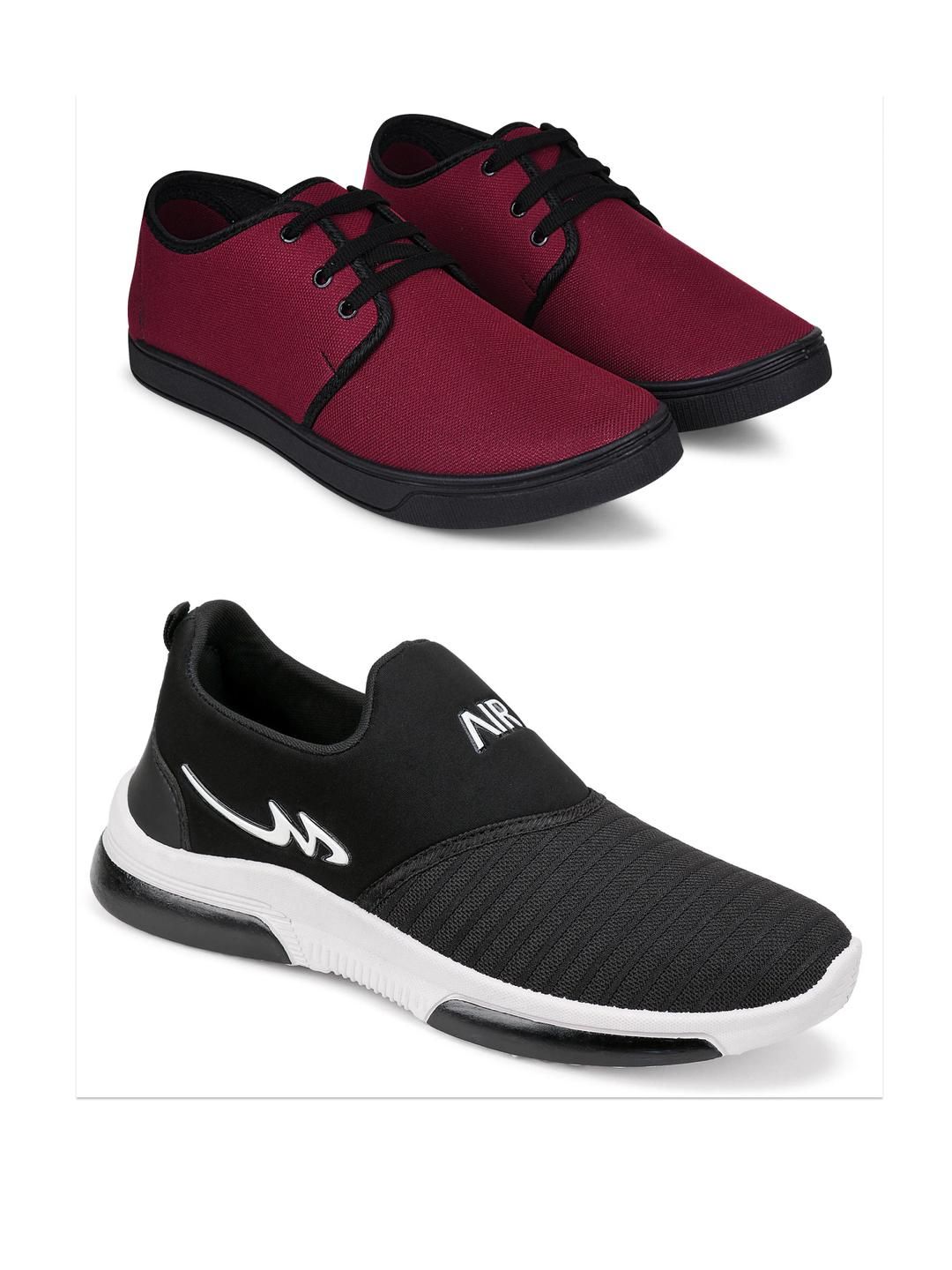 Free Kicks Men Black Mesh Marking Running Sports Shoes