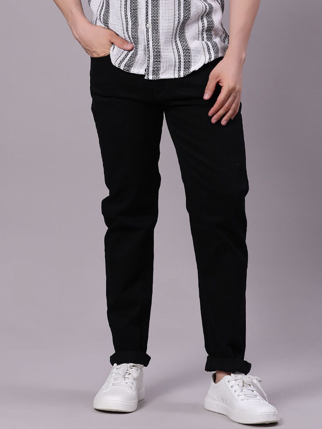 V-Mart Men Regular Fit Mid-Rise Twill Cotton Jeans