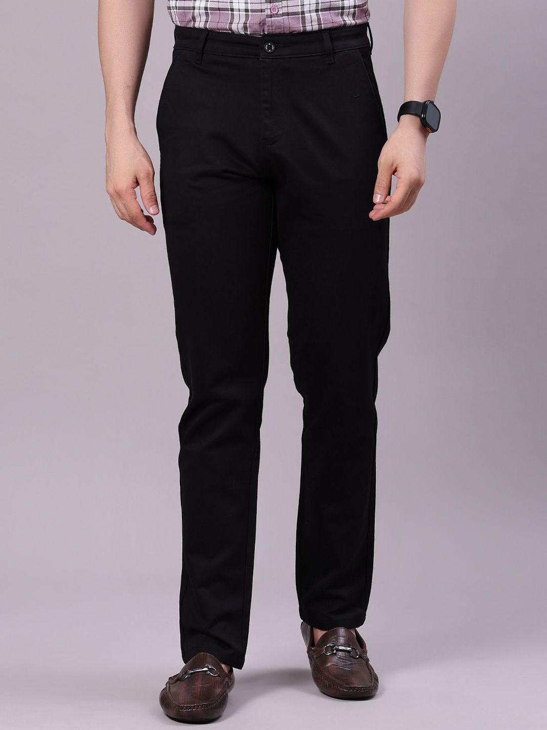 V-Mart Men Dobby  Chinos Trousers