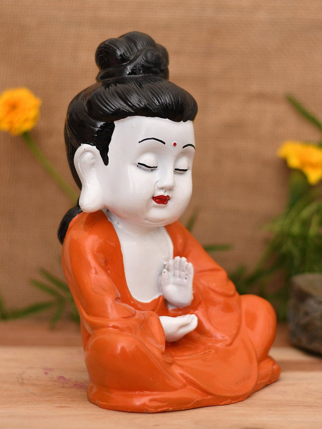 CRAFTAM Polyresin Buddha Idol Statue Sitting Meditation Pose Figurine