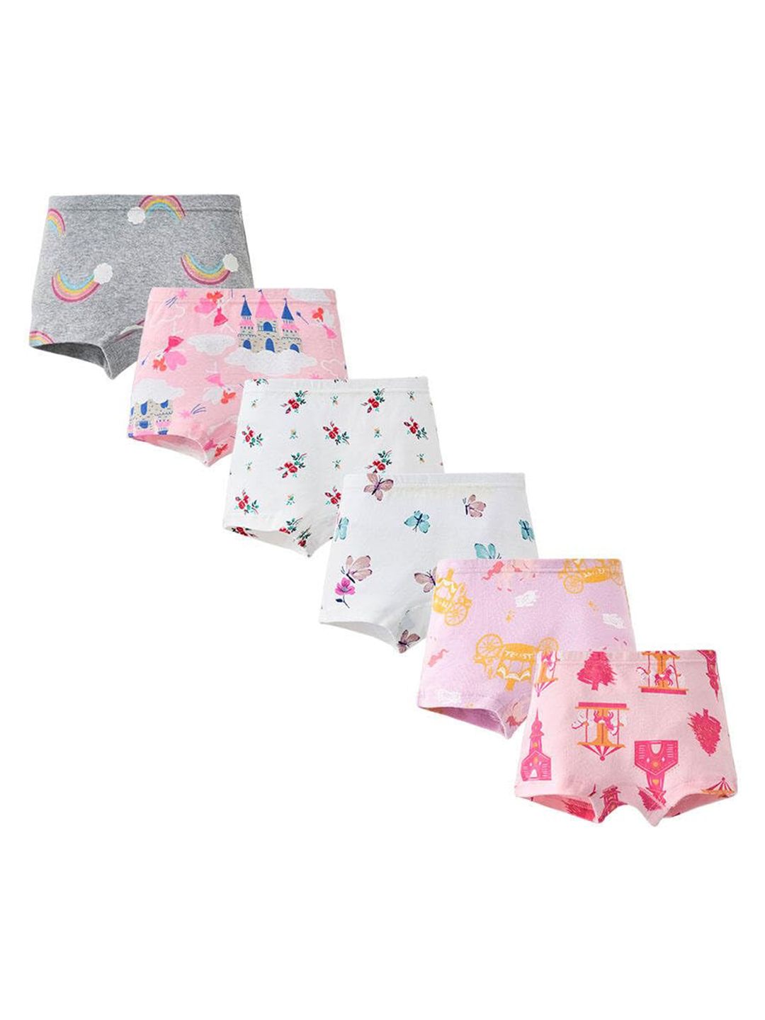 Teri Beri Set Of 6 Low-Rise Cotton Hipster Briefs
