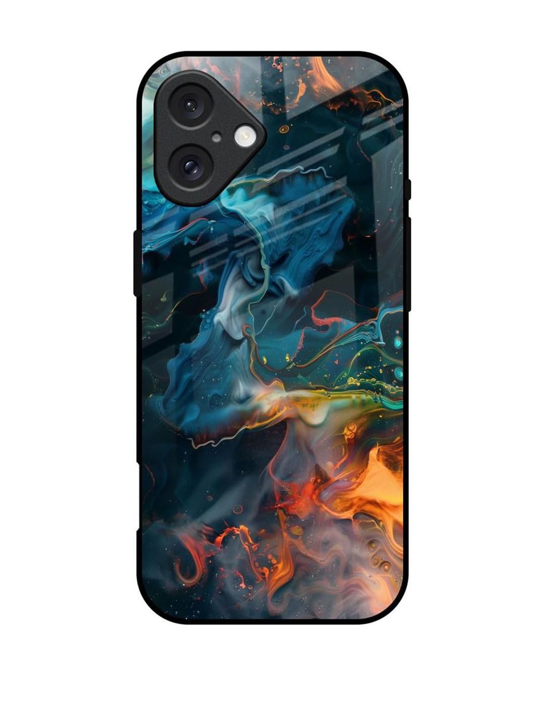 QRIOH Abstract Printed iPhone 16 Plus Back Case Mobile Accessories