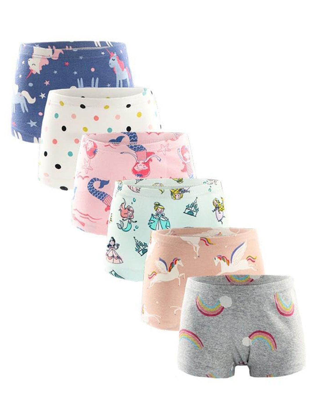 Teri Beri Set Of 6 Low-Rise Cotton Hipster Briefs
