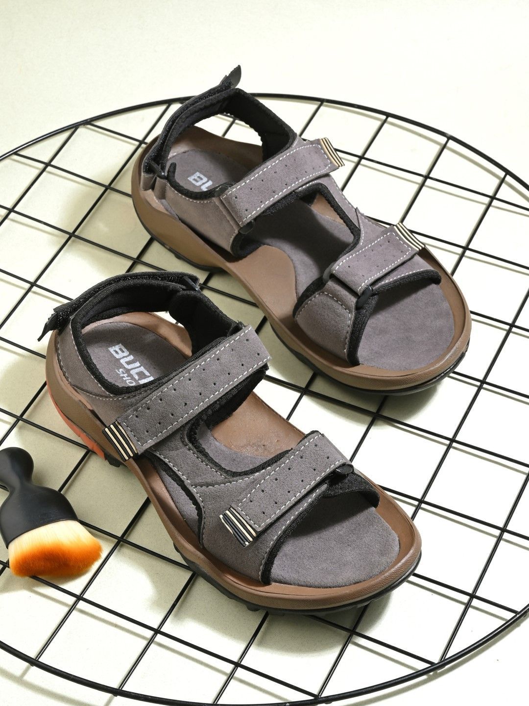 BUCIK Men Leather Sports Sandals