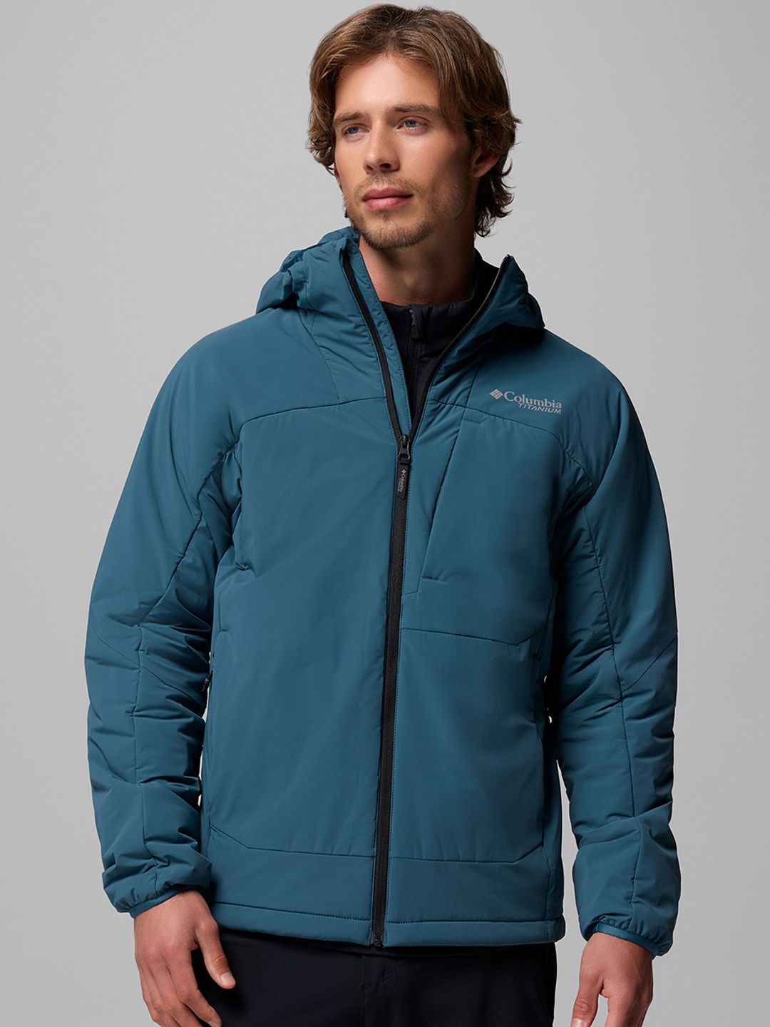Columbia Men Hooded Solid Lightweight Casual Bomber Jacket