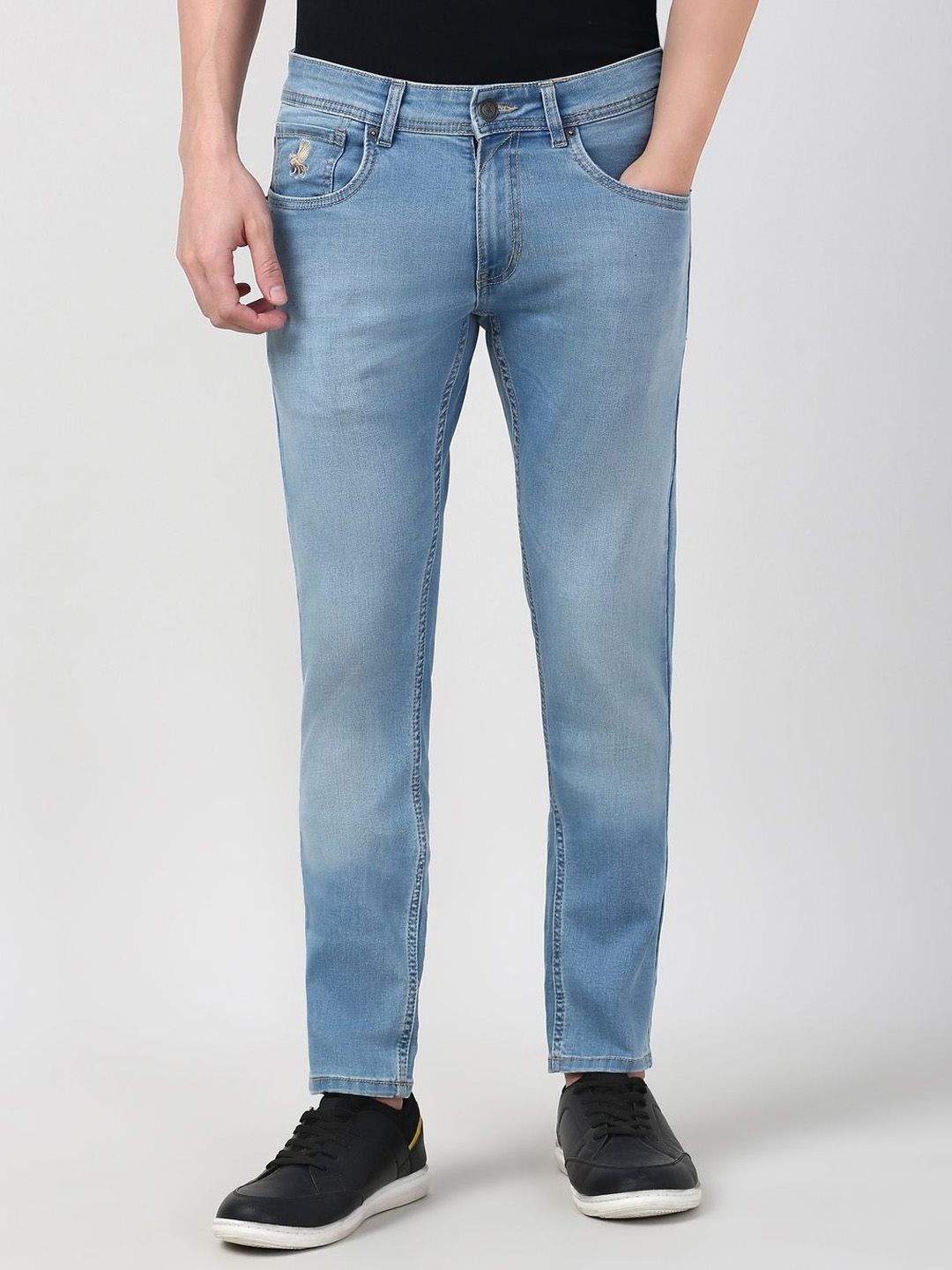 Peter England Casuals Men Skinny Fit Mid-Rise Heavy Fade Jeans