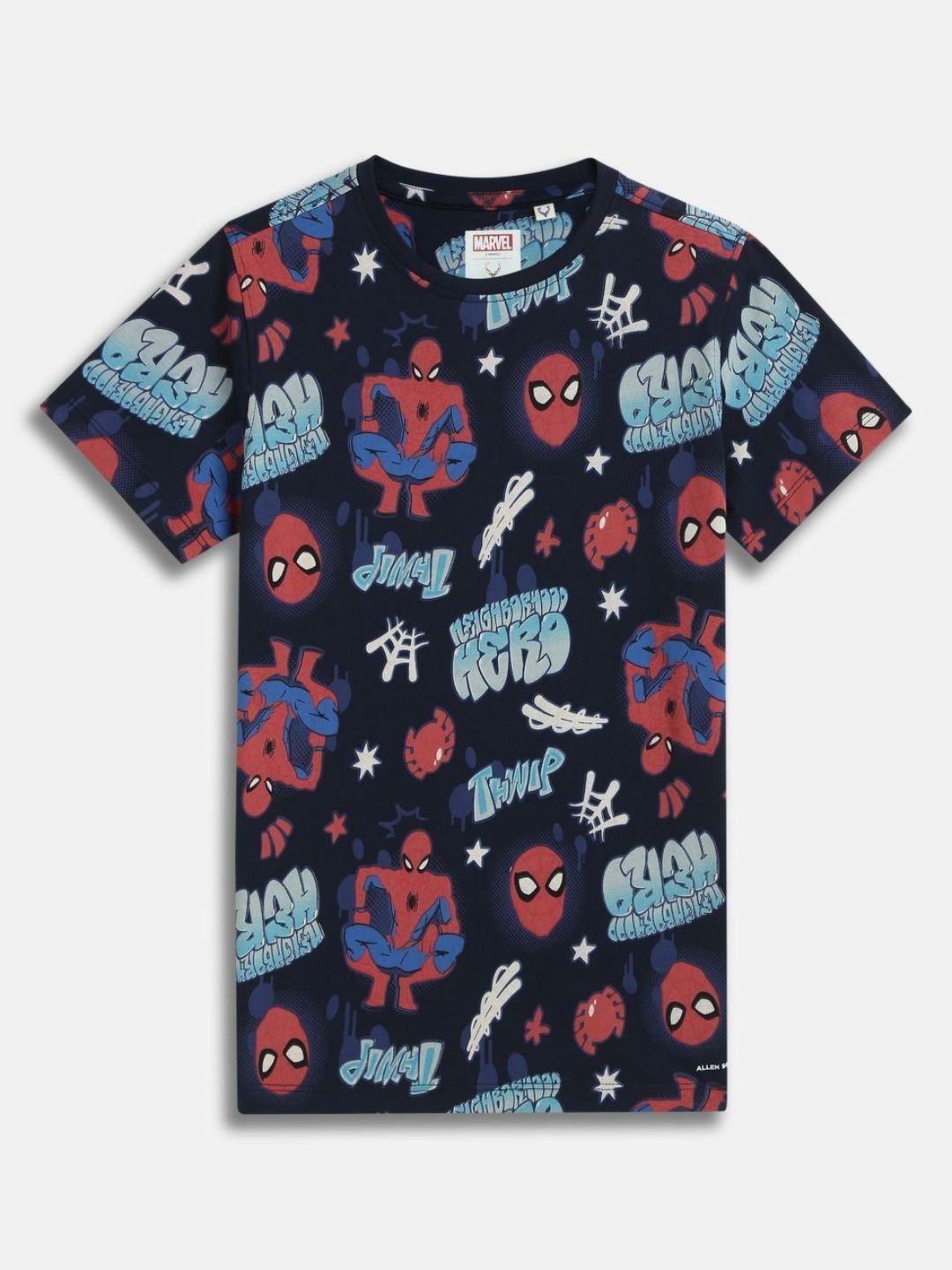 Allen Solly Junior Boys Graphic Printed Crew Neck Pure Cotton T-shirt