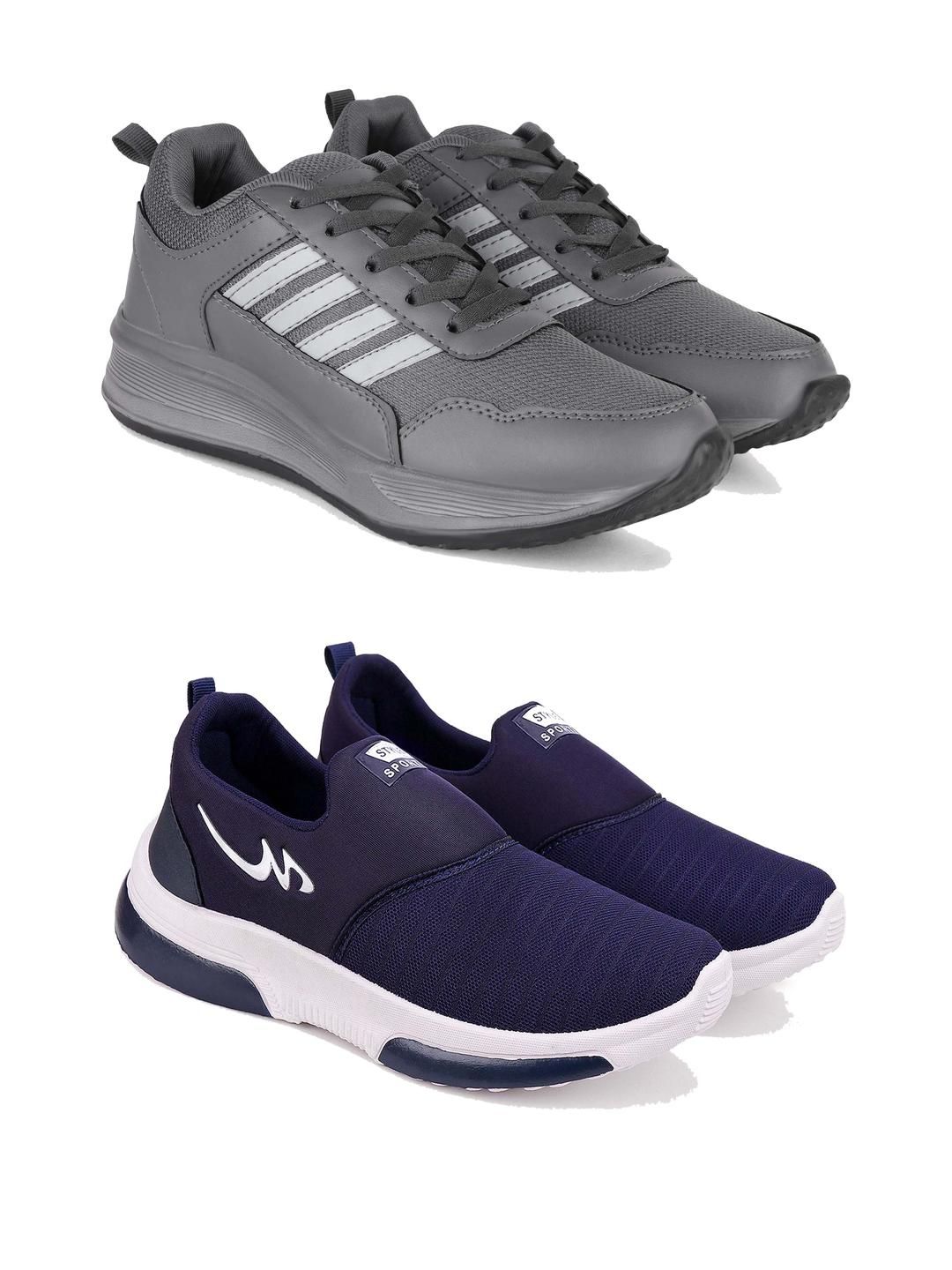 PENNEN Men Set of 2 Running Non-Marking Shoes