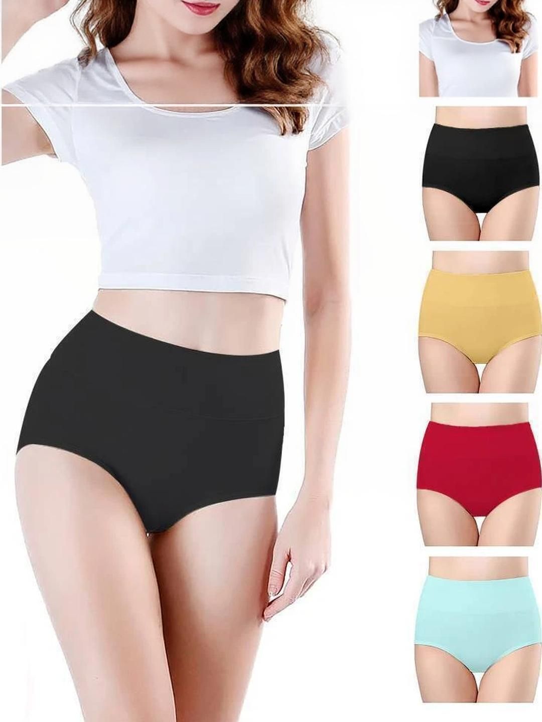 ORLIZEA Set Of 4 Cotton Blend Hipster Briefs