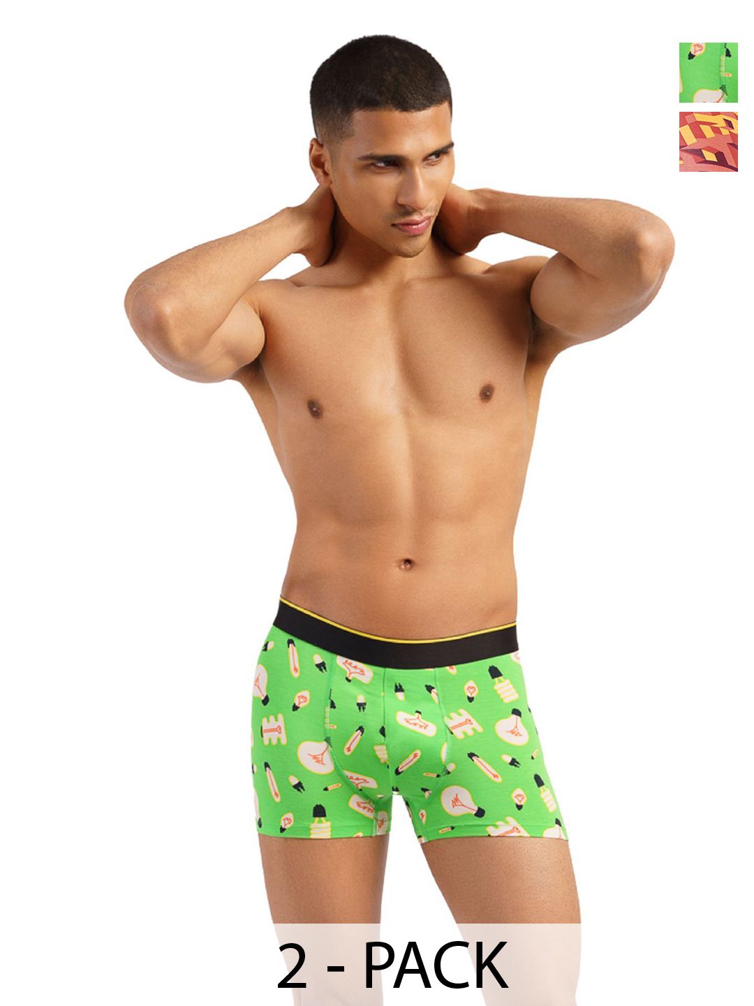bummer Pack Of 2 Printed Long Trunks TRBRCA02S