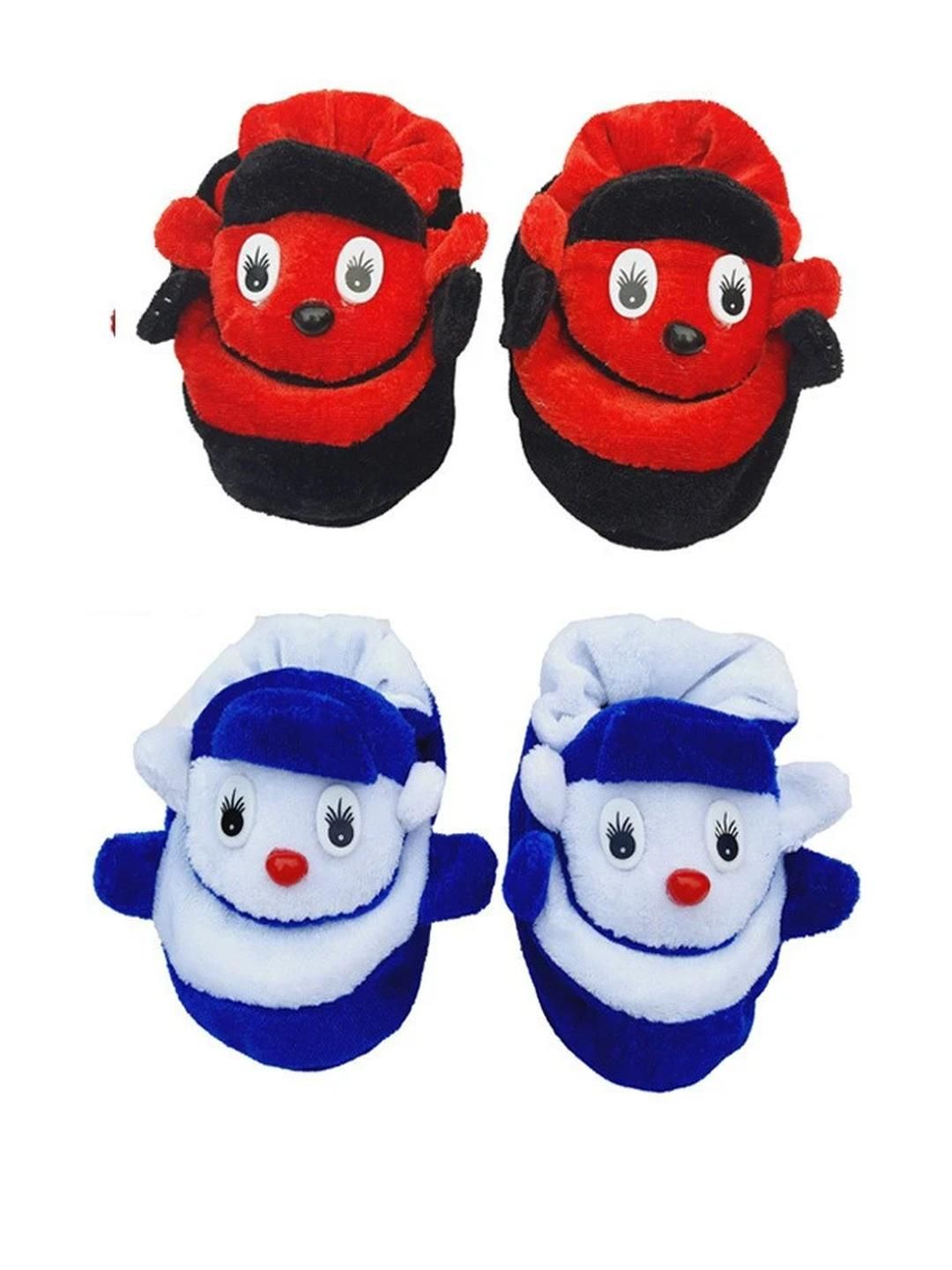 LMN CHILD CARE Kids-Unisex Multicoloured Cotton Booties