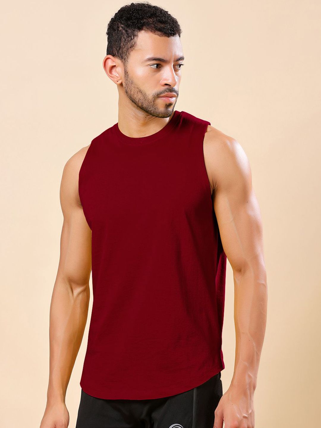 Friskers Round Neck Pure Cotton Gym Vest 170725AE-14