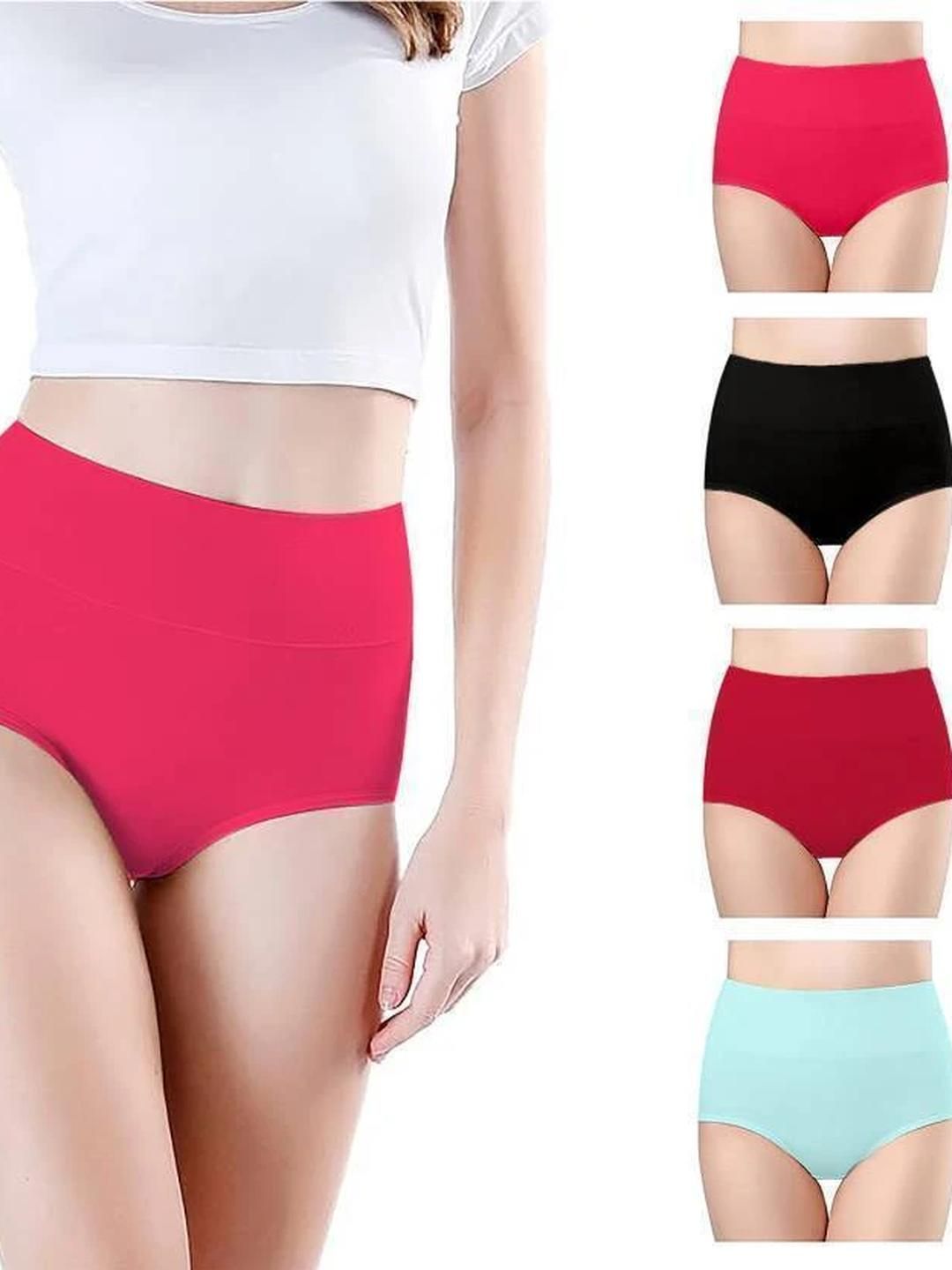 ORLIZEA Set Of 4 Cotton Blend Hipster Briefs