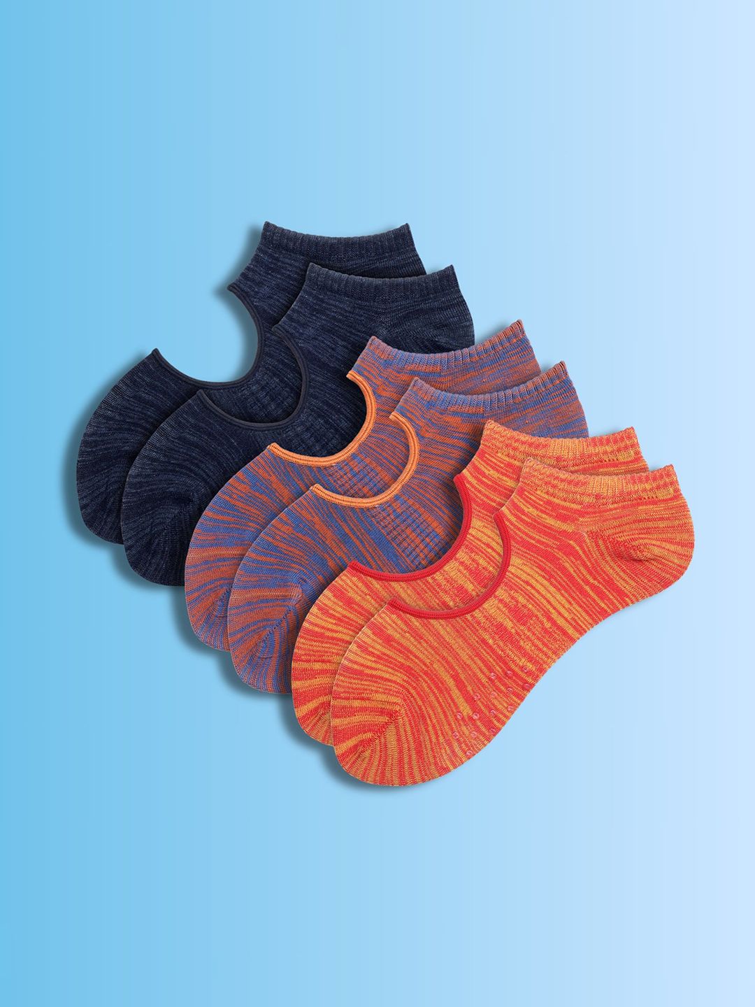 Soxytoes Unisex Pack of 3 Solid Cotton Yoga & Pilates Ankle Socks ToeZen