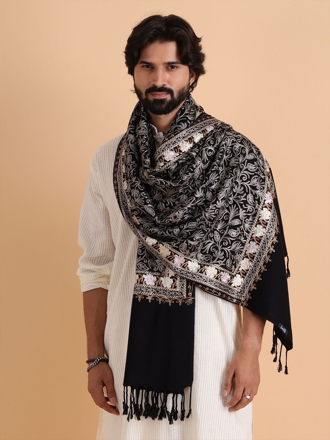 Tweedle Men Embroidered Stole