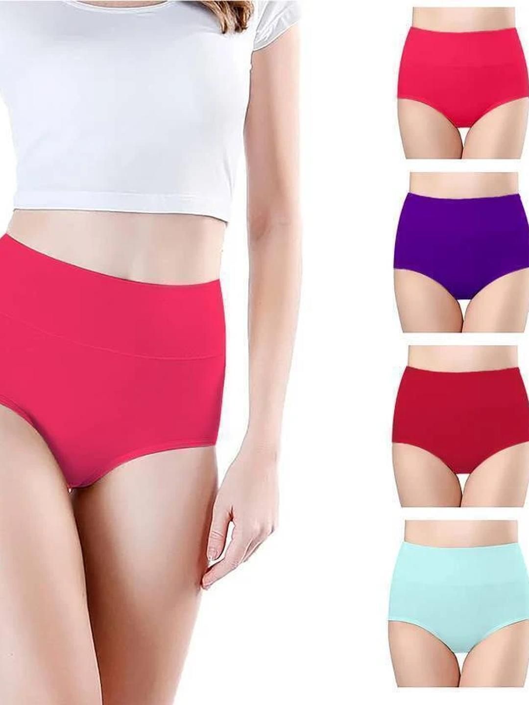 ORLIZEA Set Of 4 Cotton Blend Hipster Briefs