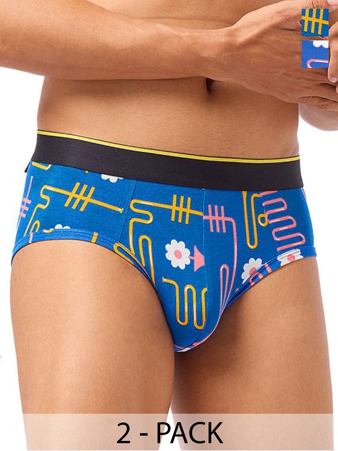 bummer Pack Of 2 Printed Low-Rise Basic Briefs BRICEDB02L