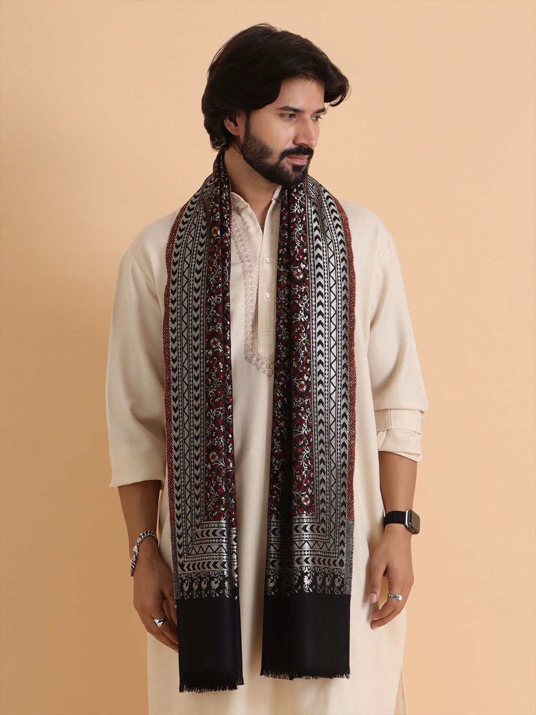 Tweedle Men Woven Design Stole