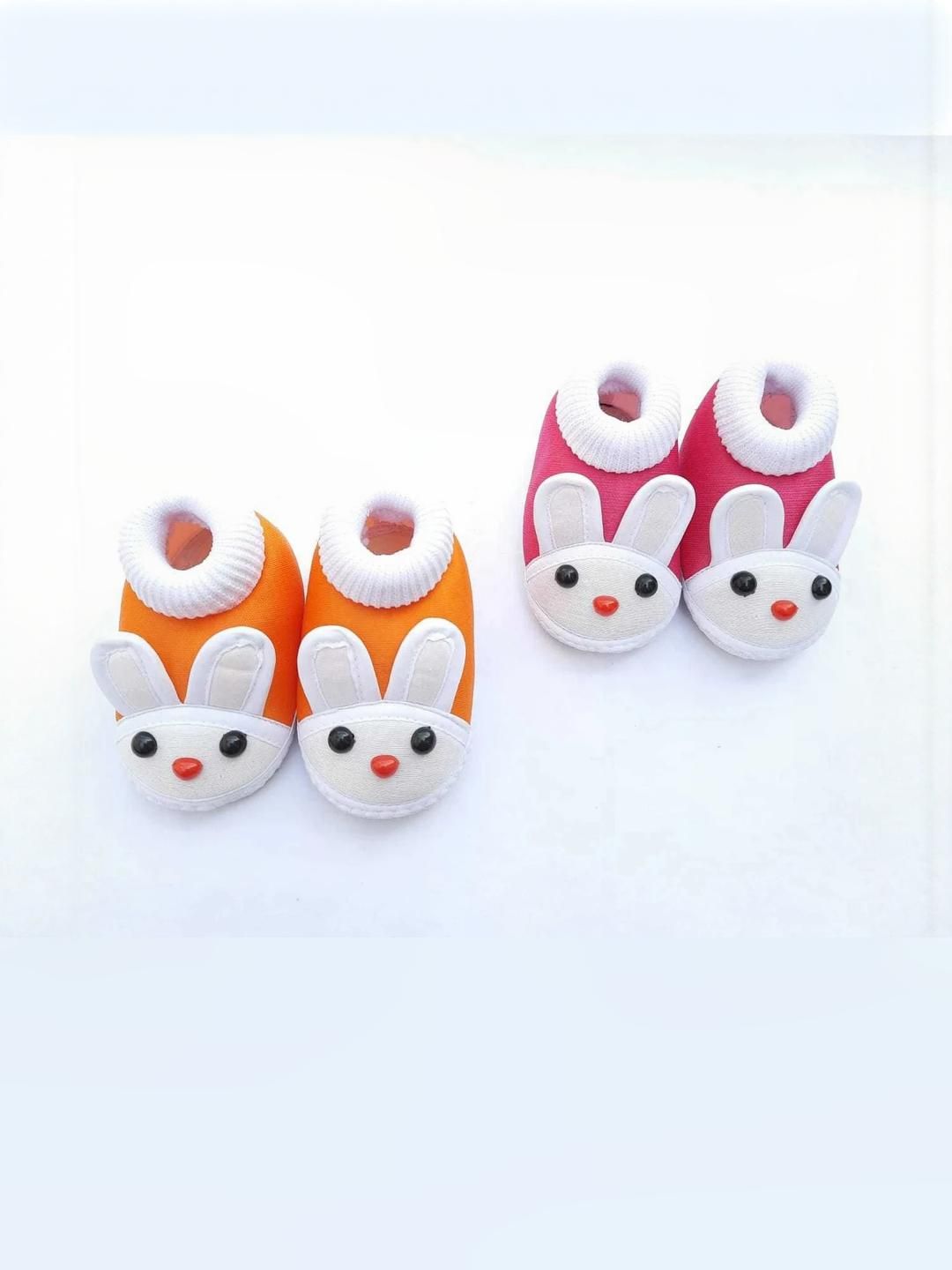 LMN CHILD CARE Unisex Kids Pack of 2 Cotton Booties
