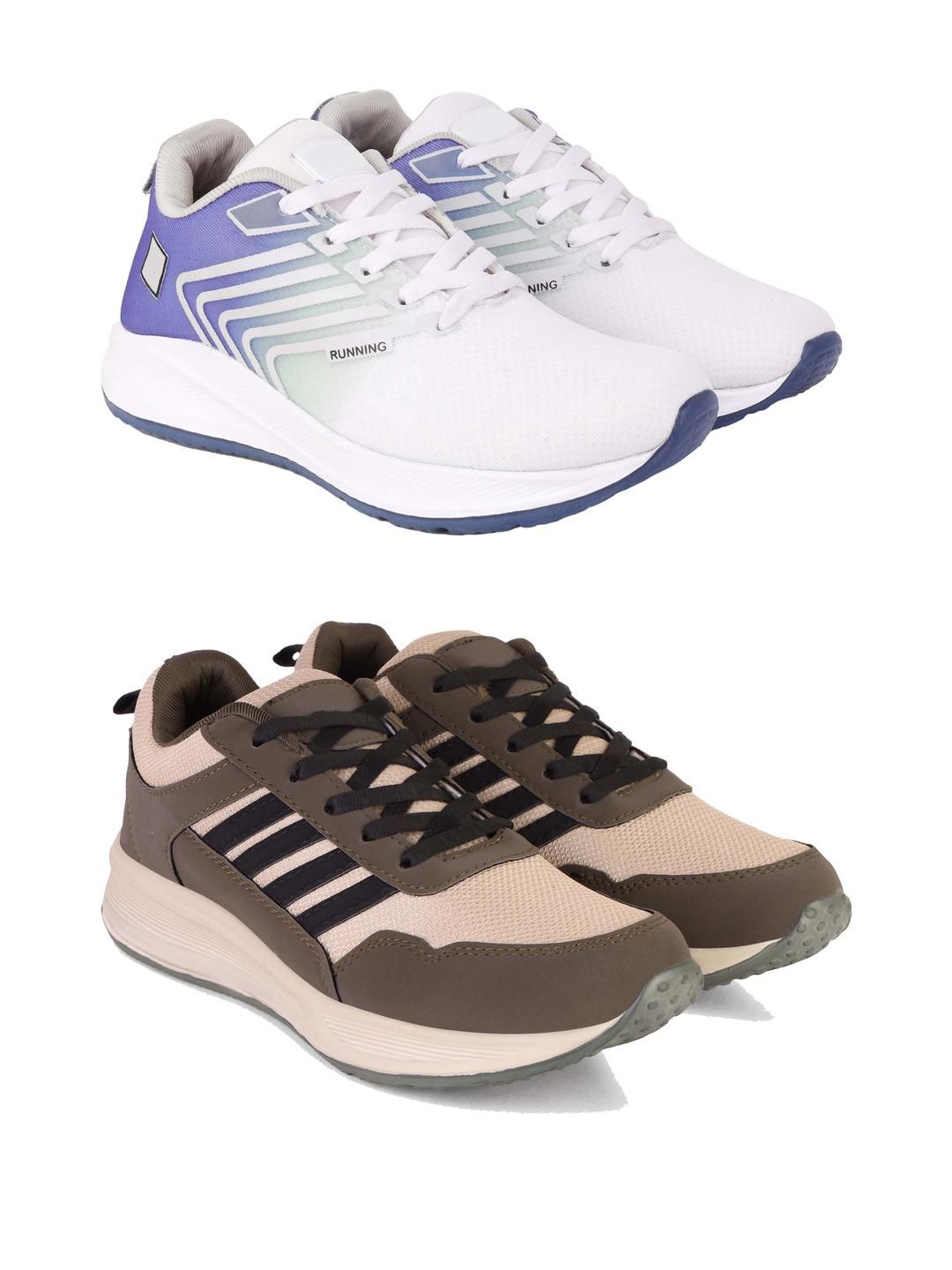 PENNEN Men Pair Of 2 Running Non-Marking Shoes