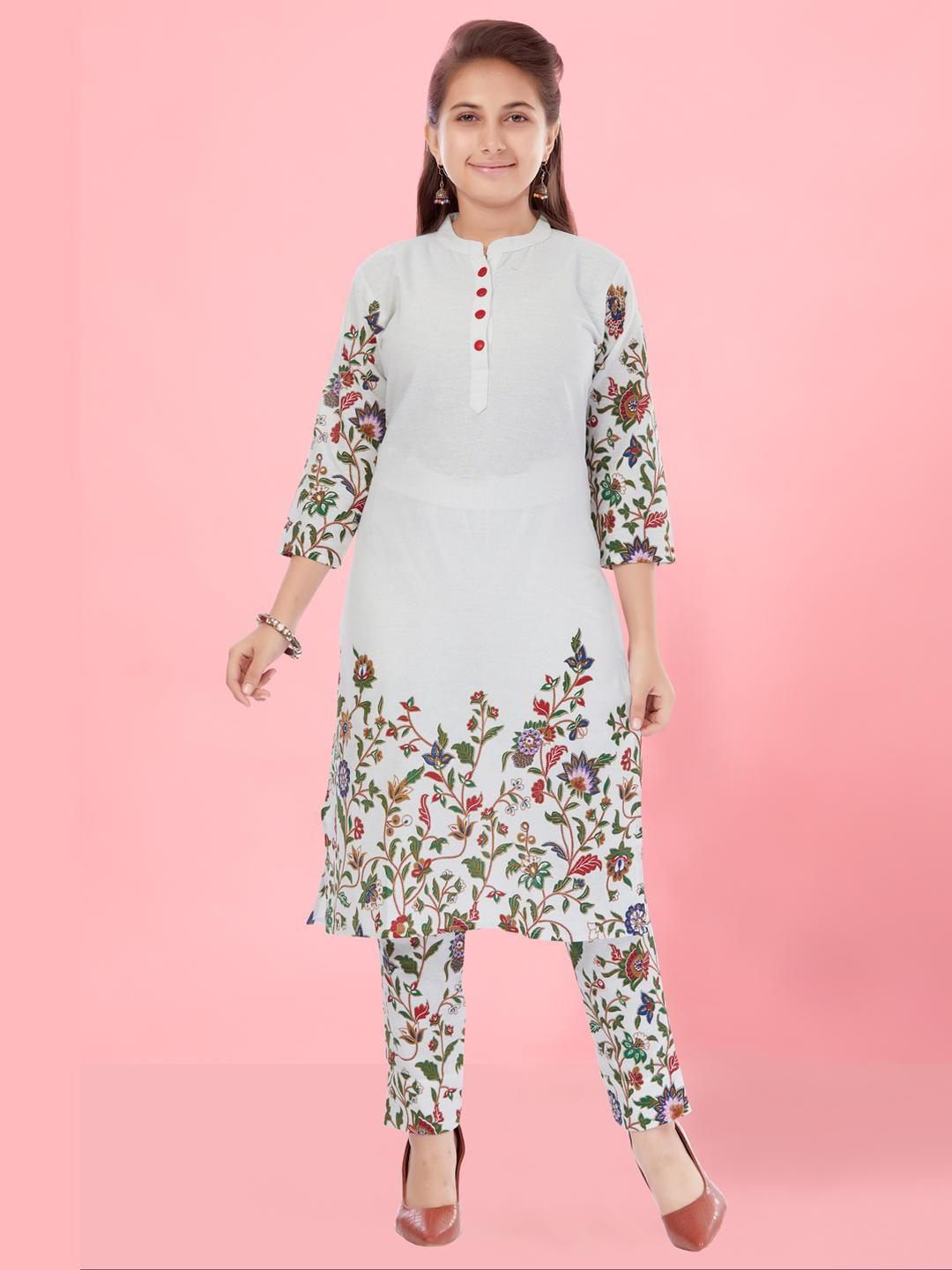 Muhuratam Mom&Bae Women Pink Kurtas