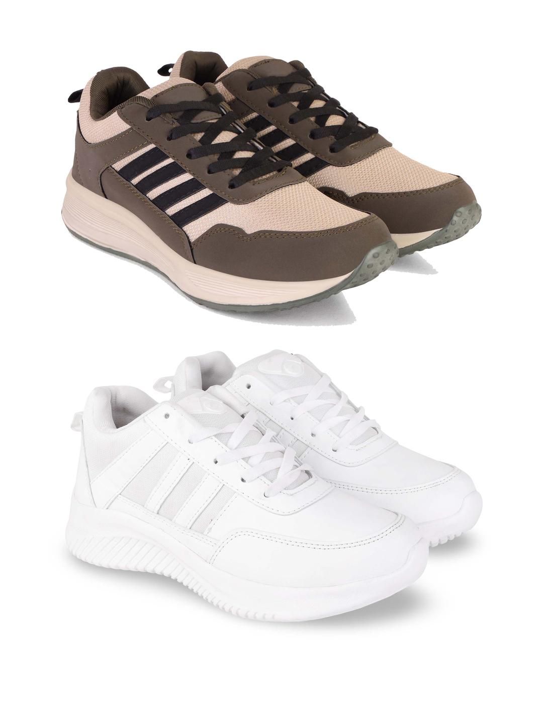 PENNEN Men Pack of 2 Non-Marking Sports Shoes