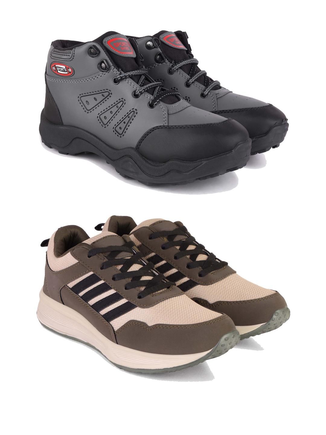DRACKFOOT Men Pair of 2 Running Non-Marking Shoes