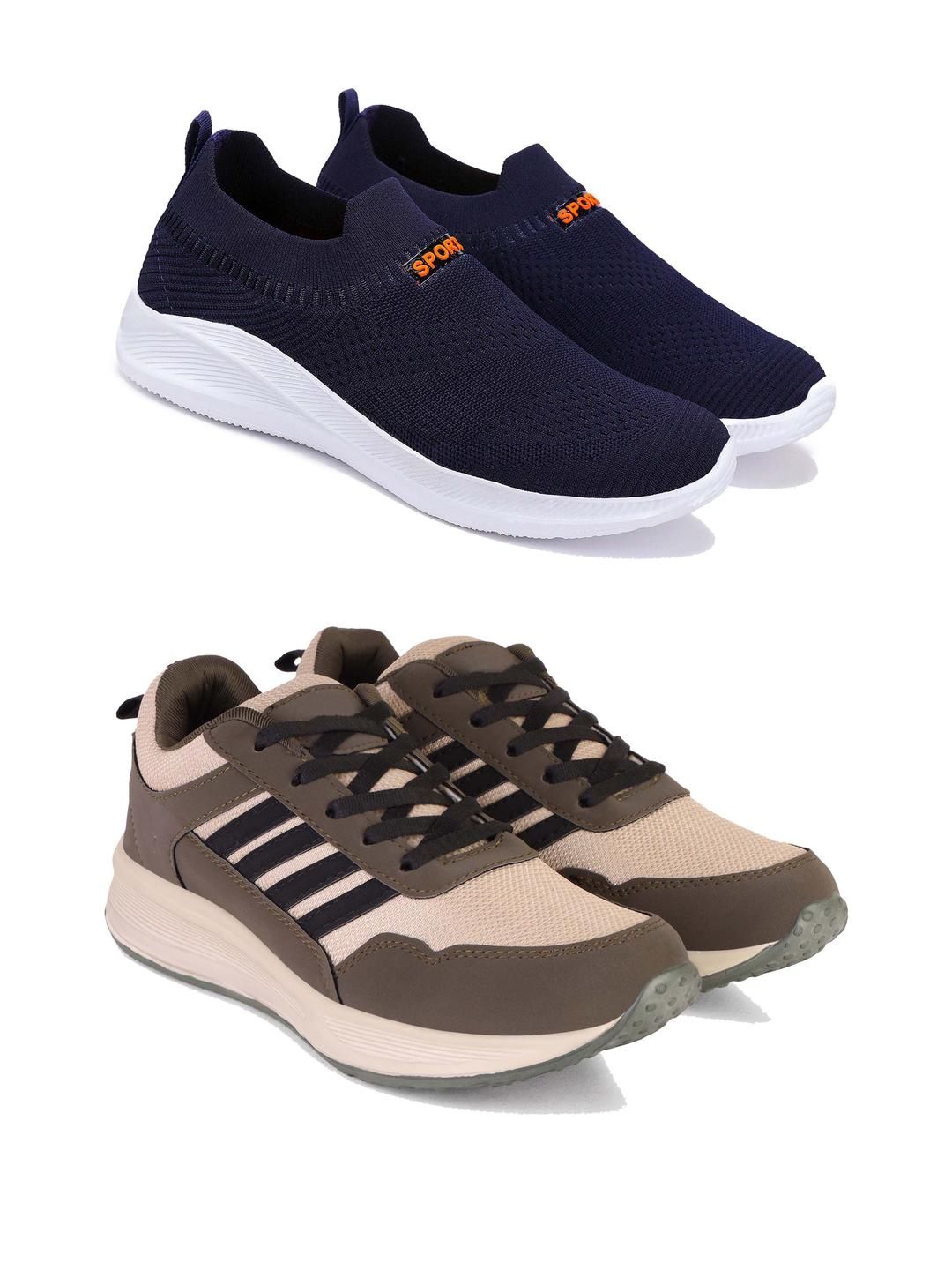PENNEN DRACKFOOT Pack Of 2 Men Non-Marking Running Shoes