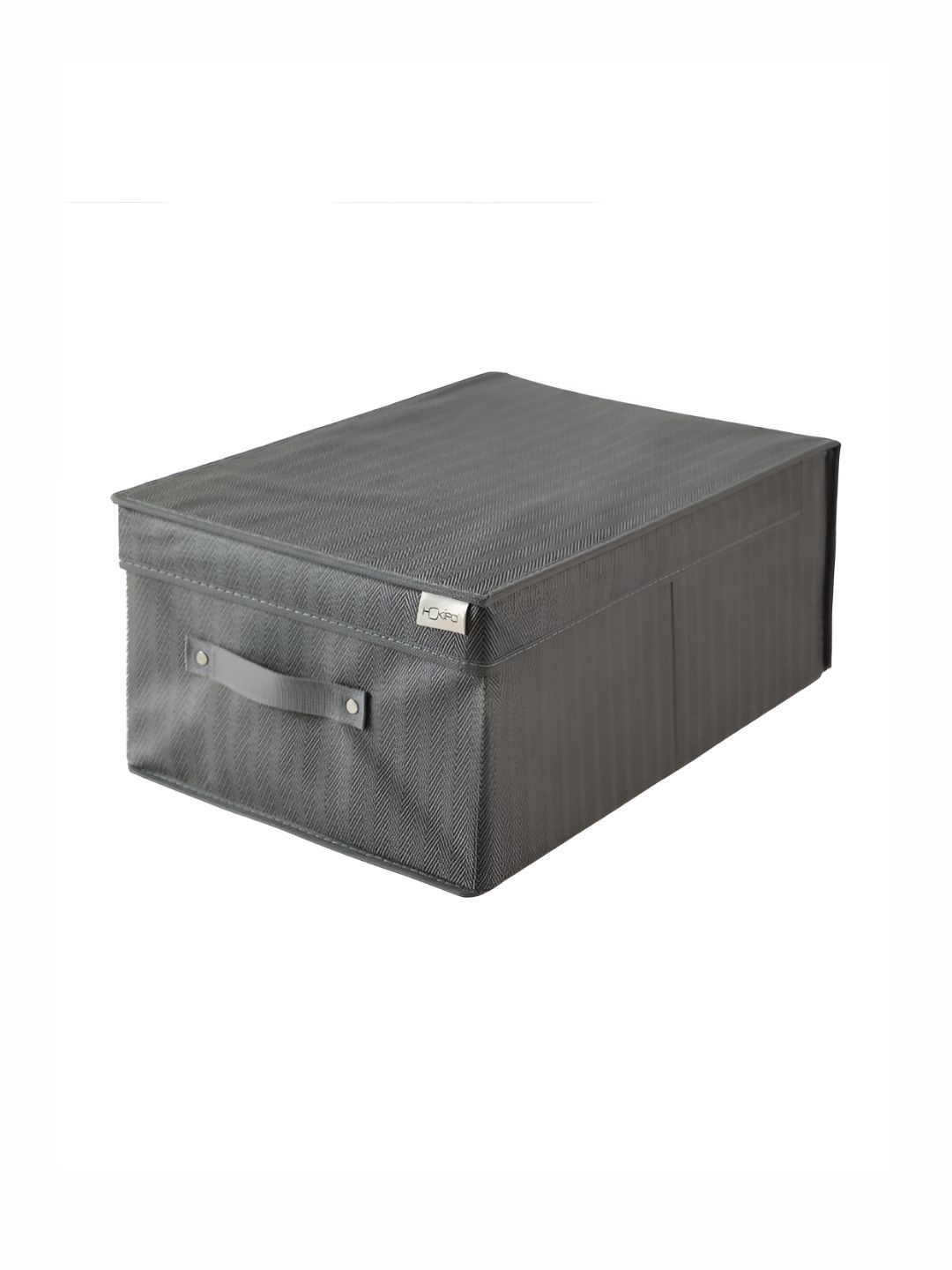 HOKIPO Grey Set of 1 Multi-Utility Cloth Storage Box Organisers for Wardrobe