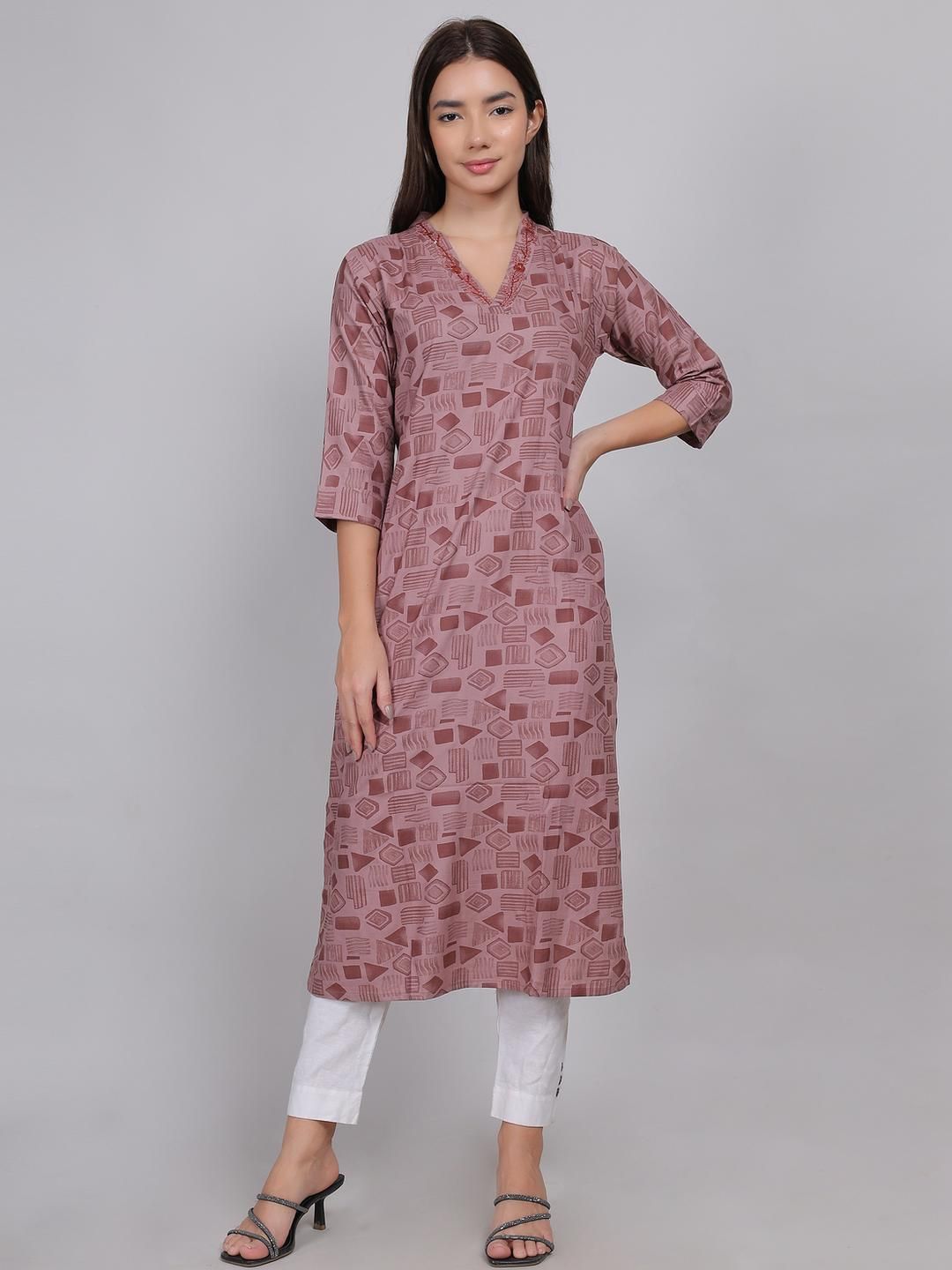 4u Fashion Mom&Bae Women Orange Kurtas