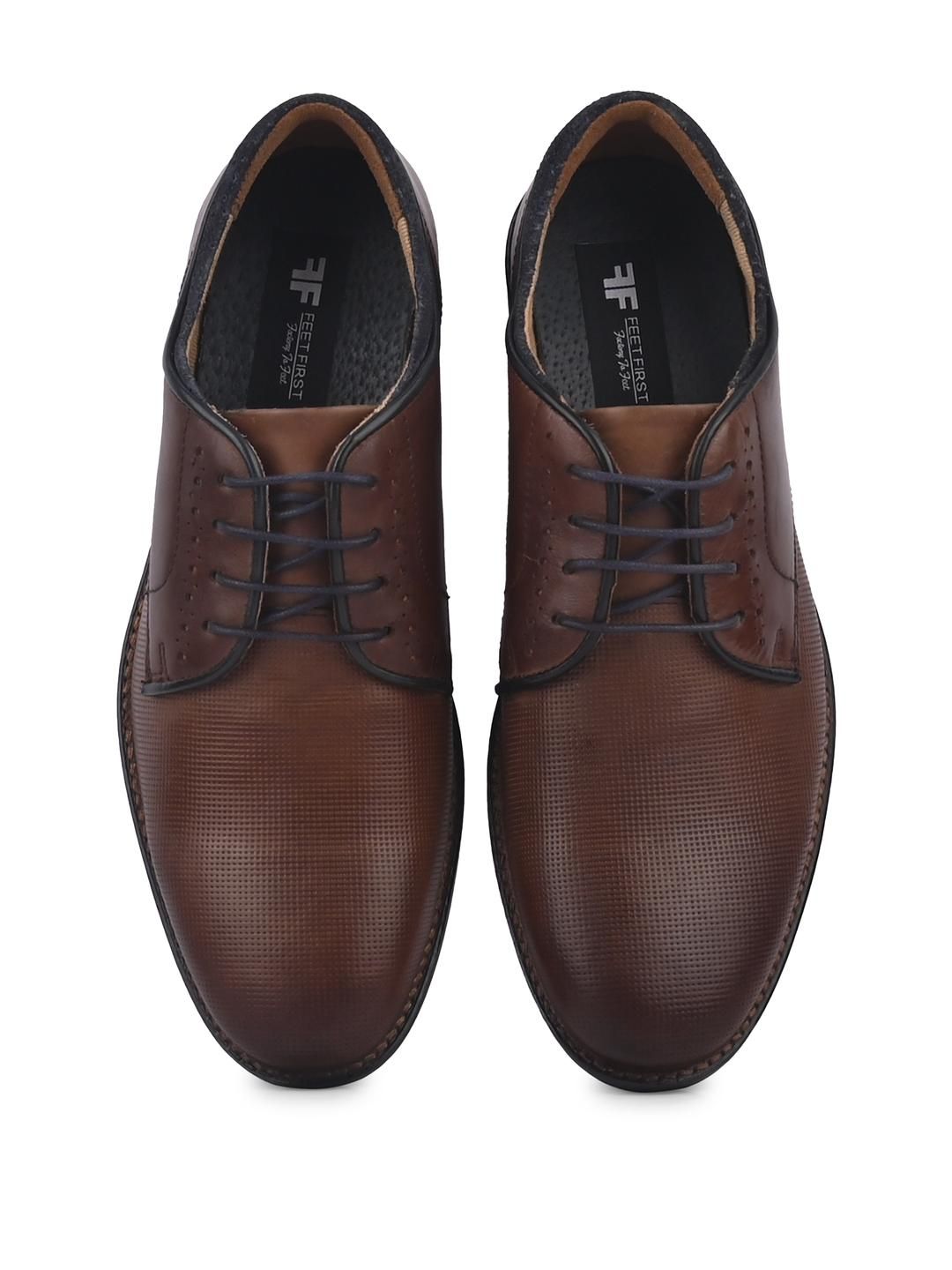 FEET FIRST Tan Leather Casual Shoes