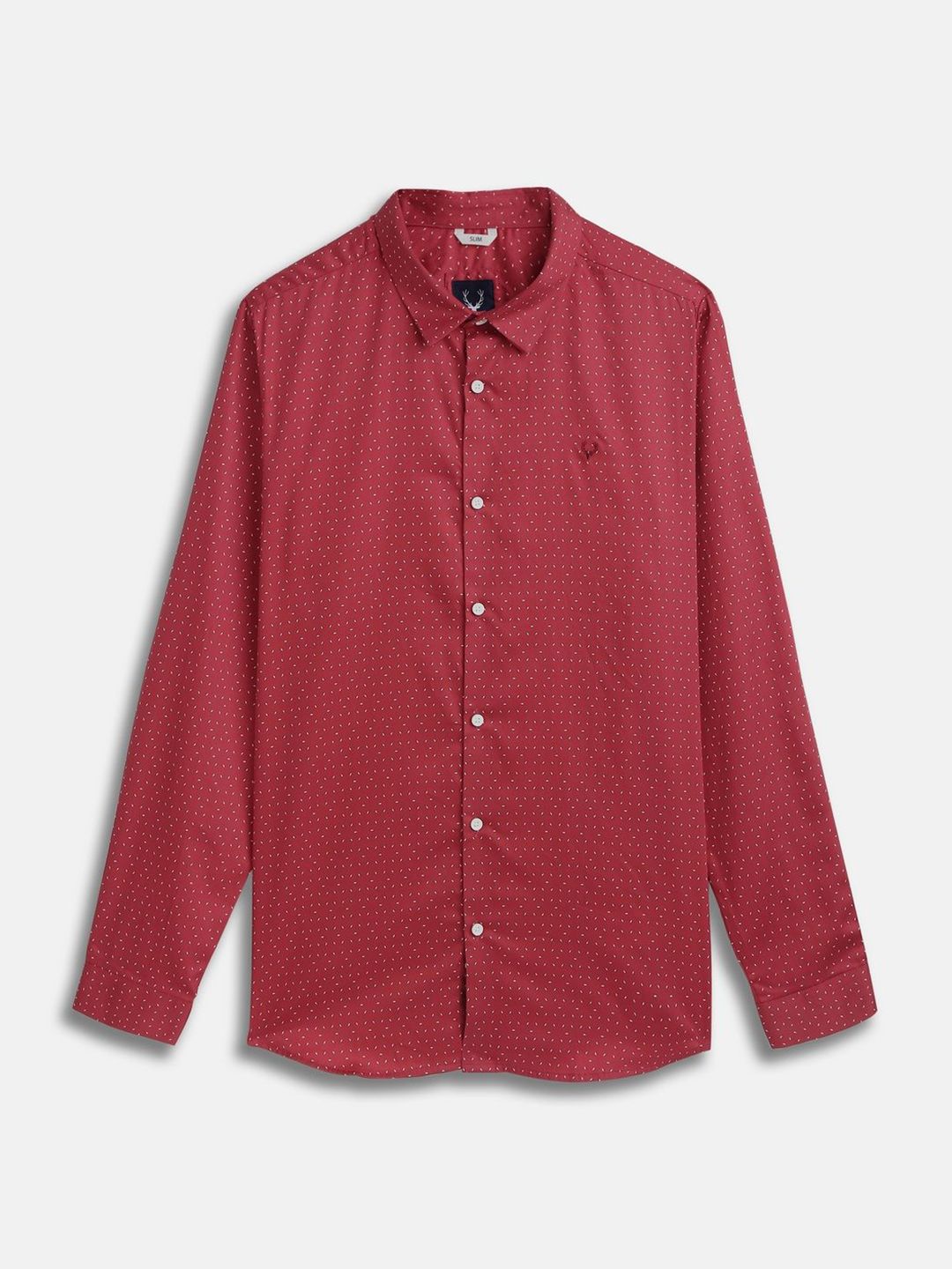 Allen Solly Junior Allen Solly Junior Boys Slim Fit Printed Spread Collar Pure Cotton Shirt