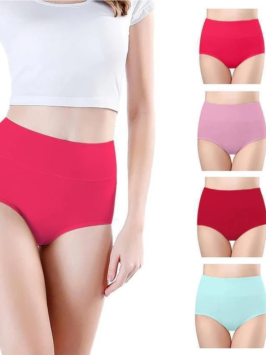 ORLIZEA Set Of 4 Cotton Blend Hipster Briefs