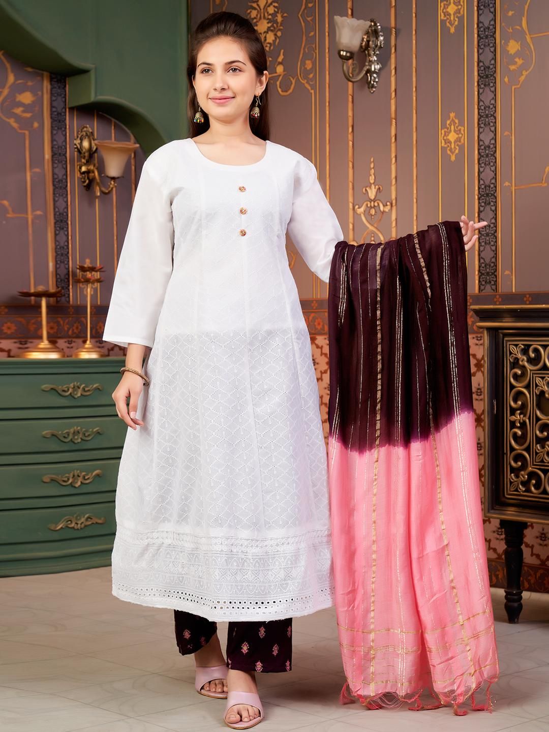 Muhuratam Mom&Bae Women Purple Kurtas