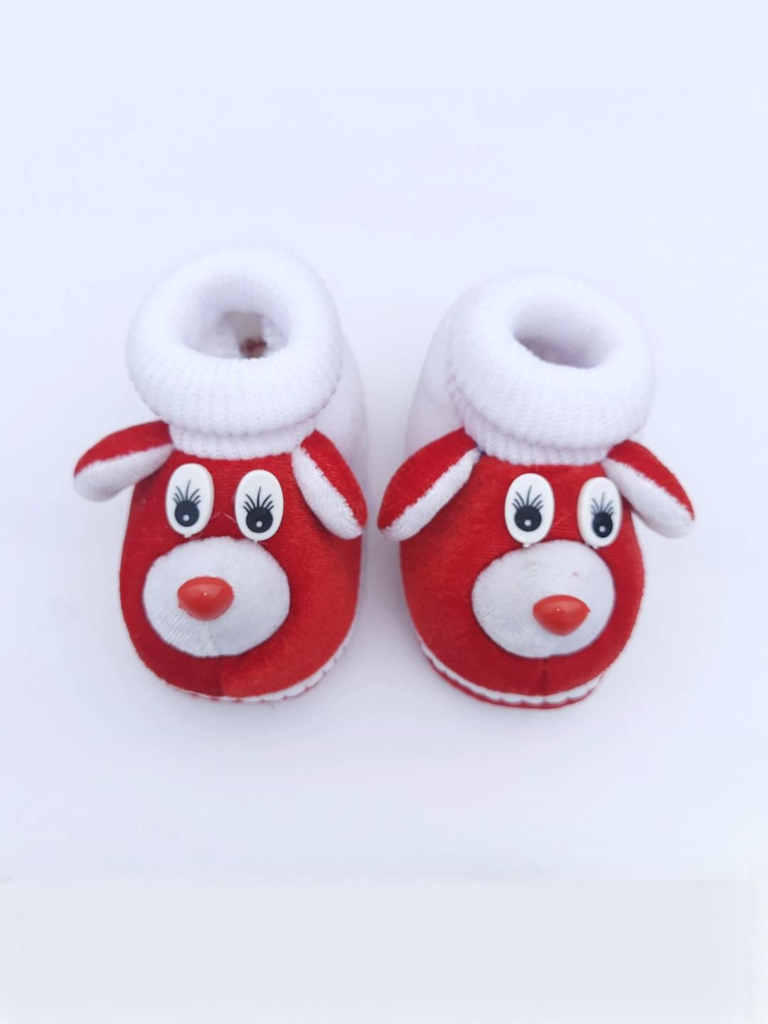 LMN CHILD CARE Kids Red Cotton Booties