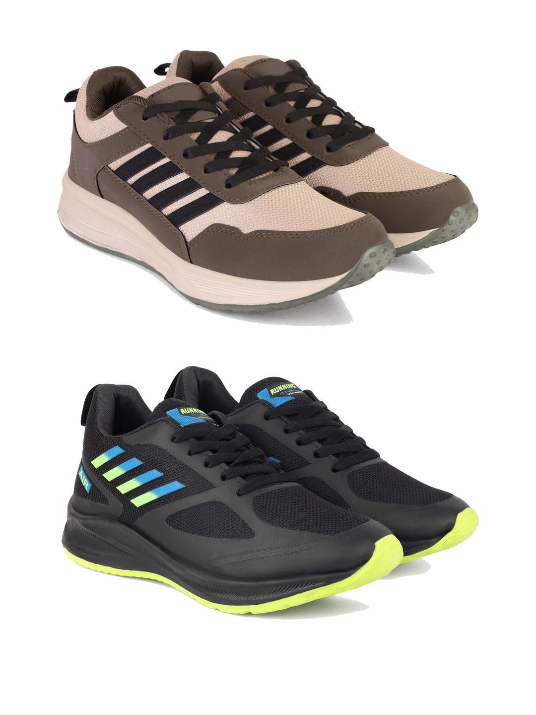 PENNEN Men Set of 2 Running Non-Marking Shoes