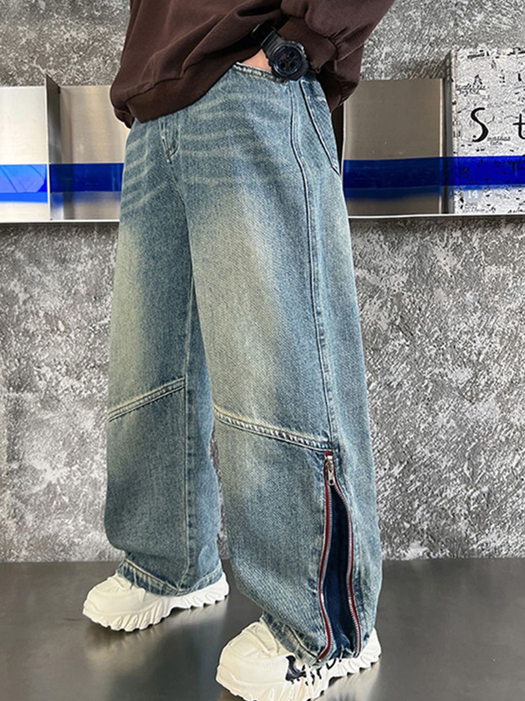 LULU & SKY Boys Wide Leg High-Rise Light Fade Jeans